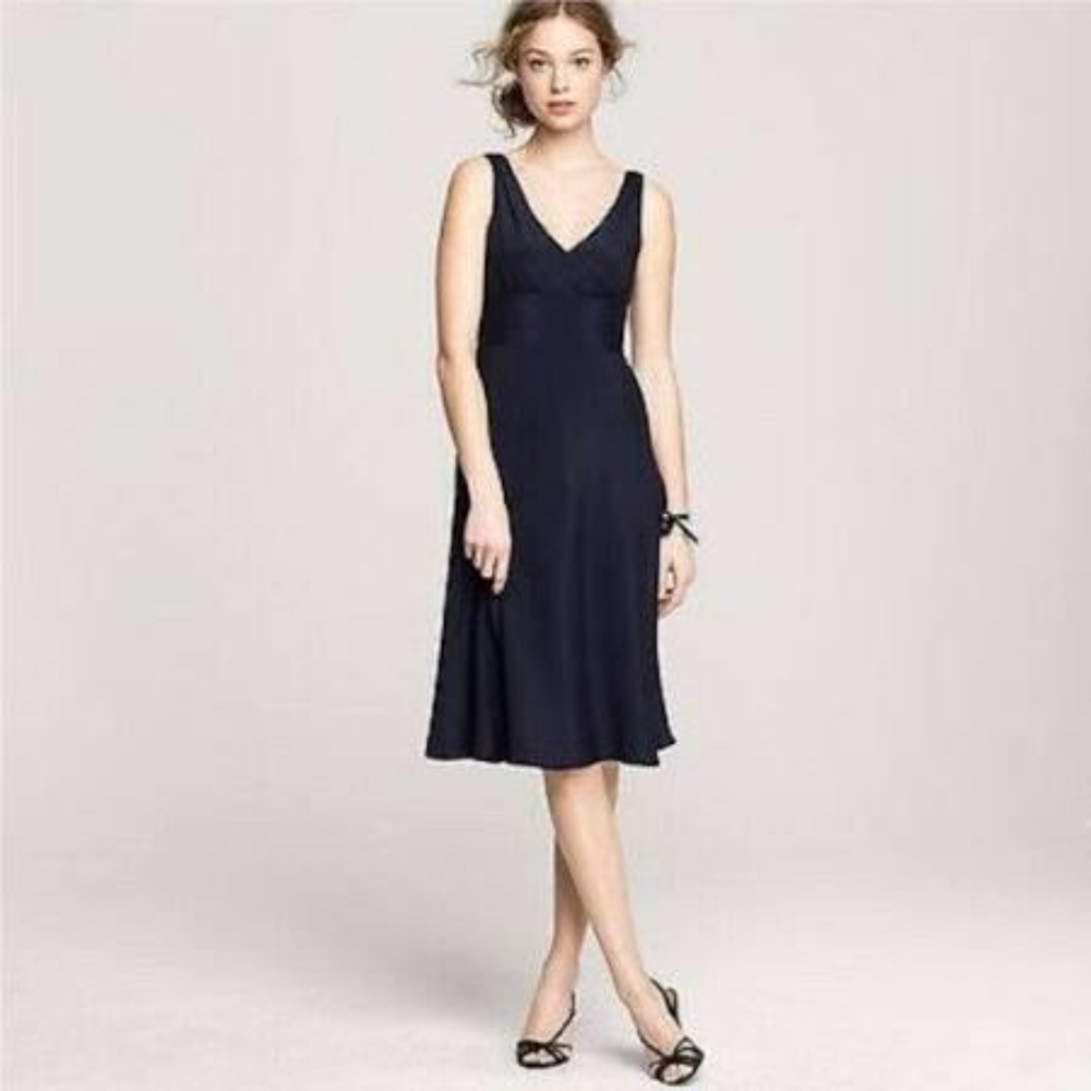 JCrew Sleeveless Navy Dress 00